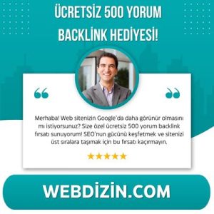 Ücretsiz 500 Yorum Backlink Hediyesi! Web Sitenizi Güçlendirin