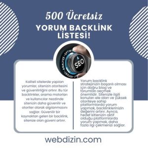Web Sitenizi Uçurmaya Hazır mısınız? 500 Ücretsiz Yorum Backlink Listesi!